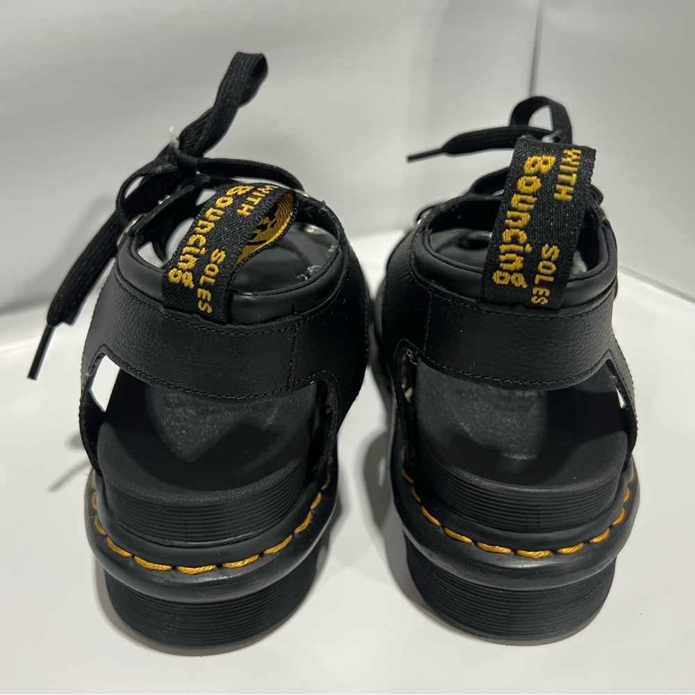 Dr. Martens Black Blaire Hardware Athena Leather Strap Sandals - Picture 3 of 10